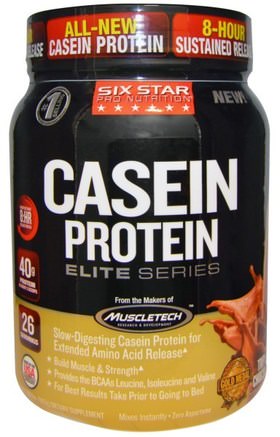 Six Star Pro Nutrition, Casein Protein, Elite Series, Triple Chocolate, 2 lbs (907 g) by Six Star-Sport, Sport