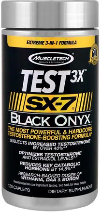 Test 3X, SX-7, Black Onyx, 120 Caplets by Muscletech-Sporter