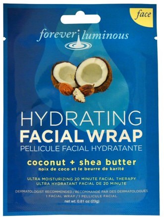 Forever Luminous, Hydrating Facial Wrap, Face, 1 Facial Wrap, 0.81 oz (23 g) by My Spa Life-Skönhet, Ansiktsmasker, Arkmaskor, Ansiktsvård