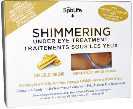 Shimmering Under Eye Treatment, 6 Treatments, 0.13 oz Each by My Spa Life-Skönhet, Ögon Krämer