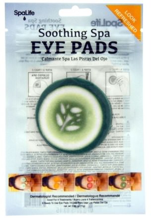 Soothing Spa Eye Pads, Cucumber, 4 Treatments by My Spa Life-Skönhet, Ögon Krämer