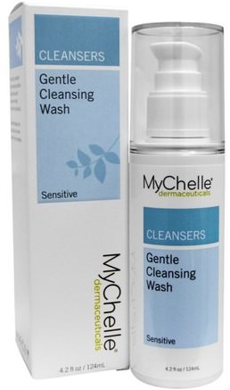 Cleansers, Gentle Cleansing Wash, Sensitive, 4.2 fl oz (124 ml) by MyChelle Dermaceuticals-Skönhet, Ansiktsvård, Hudtyp Rosacea, Känslig Hud, Ansiktsrengöring