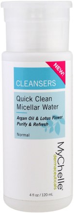 Cleansers, Quick Clean Micellar Water, Normal, 4 fl oz (120 ml) by MyChelle Dermaceuticals-Skönhet, Ansiktsvård