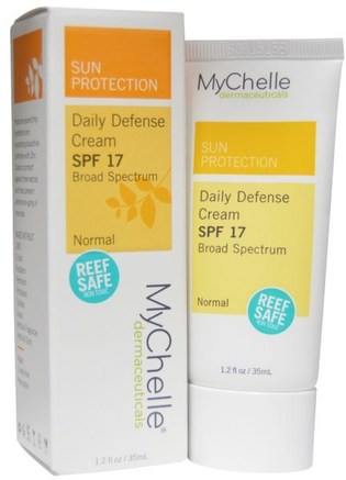 Daily Defense Cream, SPF 17, 1.2 fl oz (35 ml) by MyChelle Dermaceuticals-Hälsa, Hud, Krämer Dag, Skönhet, Ansiktsvård