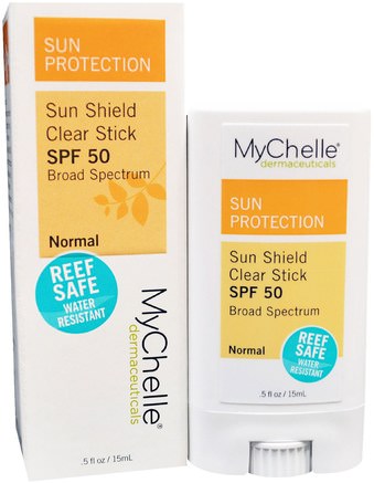 Sun Shield Clear Stick, SPF 50, Normal.5 fl oz (15 ml) by MyChelle Dermaceuticals-Bad, Skönhet, Solskyddsmedel, Ansiktsvård, Solskyddssolskydd