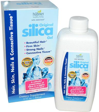Hubner, Original Silica Gel, 17 fl oz (500 ml) by Naka Herbs & Vitamins Ltd-Kosttillskott, Mineraler, Kisel (Kisel)