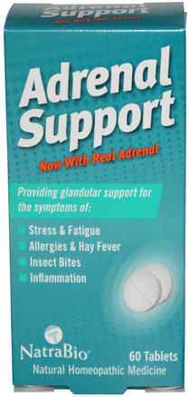 Adrenal Support, 60 Tablets by NatraBio-Kosttillskott, Binjurstöd