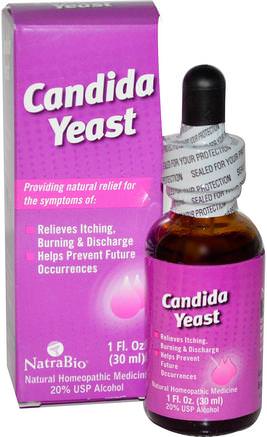 Candida Yeast, 1 fl oz (30 ml) by NatraBio-Hälsa, Candida
