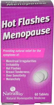 Hot Flashes Menopause, 60 Tablets by NatraBio-Hälsa, Kvinnor, Klimakteriet