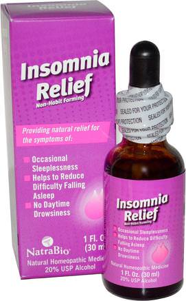 Insomnia Relief, 1 fl oz (30 ml) by NatraBio-Kosttillskott, Sömn