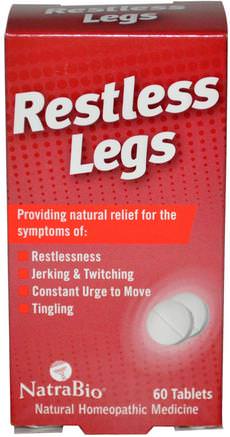 Restless Legs, 60 Tablets by NatraBio-Kosttillskott, Homeopati, Hälsa