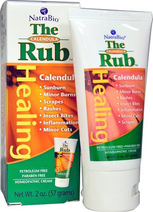 The Calendula Rub, Healing Cream, 2 oz (57 g) by NatraBio-Hälsa, Kvinnor, Hud, Skönhet, Calendula