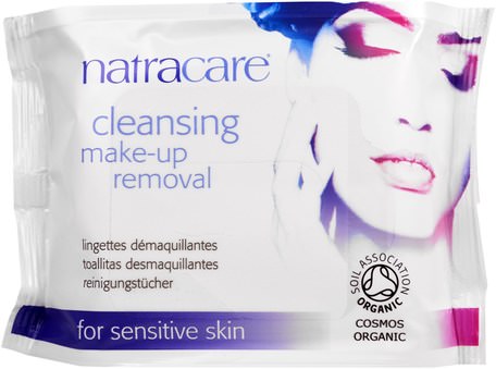 Cosmos Organic Cleansing Make-Up Removal Wipes, 20 Wipes by Natracare-Hälsa, Kvinnor, Sminkborttagare