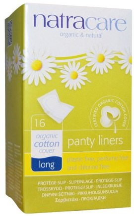 Organic & Natural Panty Liners, Long, 16 Liners by Natracare-Hälsa, Kvinnor, Kvinna