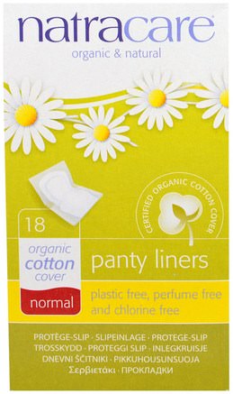 Organic & Natural Panty Liners, Normal, 18 Panty Liners by Natracare-Bad, Skönhet, Kvinna
