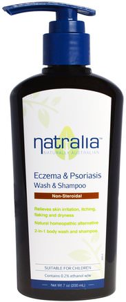 Eczema & Psoriasis Wash & Shampoo, 7 fl oz (200 ml) by Natralia-Bad, Skönhet, Duschgel