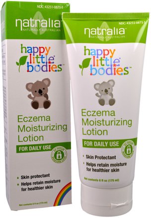 Happy Little Bodies, Eczema Moisturizing Lotion, 6 fl oz (175 ml) by Natralia-Bad, Skönhet, Body Lotion, Baby Lotion