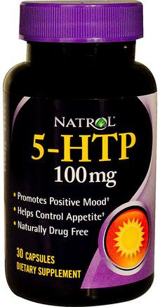 5-HTP, 100 mg, 30 Capsules by Natrol-Kosttillskott, 5-Htp, 5-Htp 100 Mg