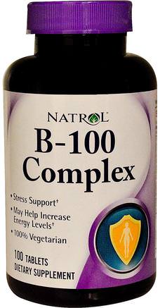 B-100 Complex, 100 Tablets by Natrol-Vitaminer