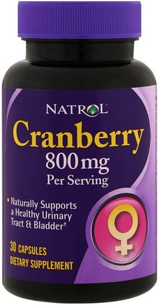 Cranberry, 800 mg, 30 Capsules by Natrol-Örter, Tranbärsjuicextrakt
