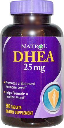 DHEA, 25 mg, 300 Tablets by Natrol-Kosttillskott, Dhea