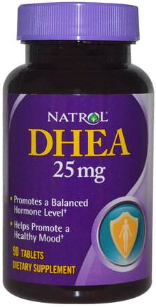 DHEA, 25 mg, 90 Tablets by Natrol-Kosttillskott, Dhea