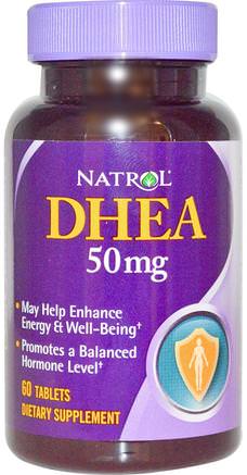DHEA, 50 mg, 60 Tablets by Natrol-Kosttillskott, Dhea
