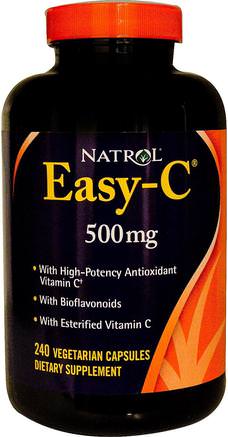 Easy-C, 500 mg, 240 Veggie Caps by Natrol-Vitaminer