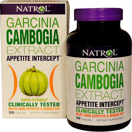 Garcinia Cambogia Extract, Appetite Intercept, 120 Capsules by Natrol-Viktminskning, Kost, Garcinia Cambogia