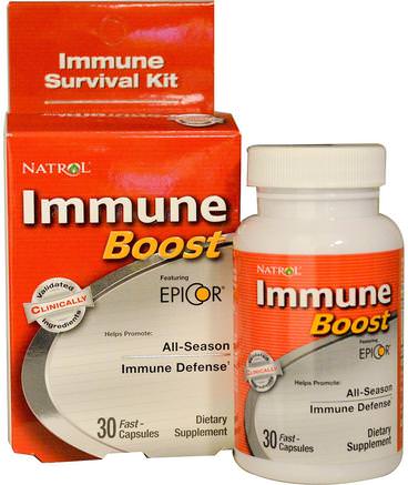 Immune Boost, Featuring EpiCor, 30 Fast-Capsules by Natrol-Hälsa, Kall Influensa Och Viral, Epicor, Immunförsvar