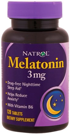 Melatonin, 3 mg, 120 Tablets by Natrol-Kosttillskott, Sömn