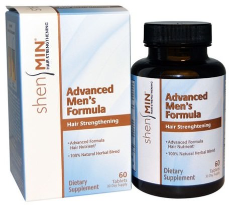 Shen Min, Advanced Mens Formula, Hair Strengthening, 60 Tablets by Natrol-Hälsa, Män, Kvinnor, Hårtillskott, Nageltillskott, Hudtillskott