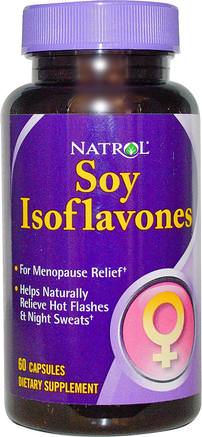 Soy Isoflavones, 60 Capsules by Natrol-Kosttillskott, Sojaprodukter, Soja Isoflavon, Hälsa, Kvinnor
