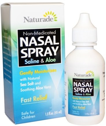 Nasal Spray, Saline & Aloe, 1.5 fl oz (45 ml) by Naturade-Hälsa, Nasal Hälsa, Nässprayer