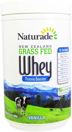 New Zealand Grass Fed Whey Protein Booster, Vanilla, 16.1 oz (456 g) by Naturade-Kosttillskott, Vassleprotein