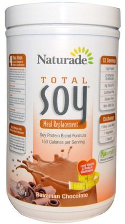 Total Soy, Meal Replacement, Bavarian Chocolate, 17.88 oz (507 g) by Naturade-Kosttillskott, Sojaprodukter