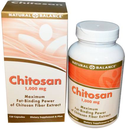 Chitosan, 1.000 mg, 120 Capsules by Natural Balance-Viktminskning, Kost, Kitosan, Hälsa