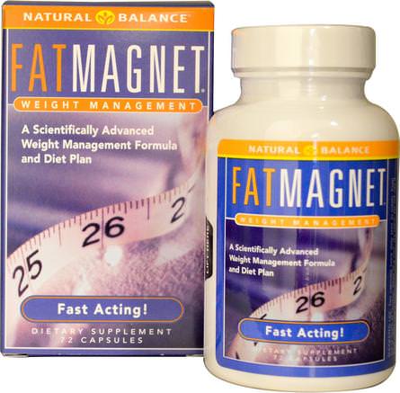 Fat Magnet, Weight Management, 72 Veggie Caps by Natural Balance-Hälsa, Kost