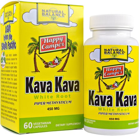 Kava Kava White Root, 450 mg, 60 Veggie Caps by Natural Balance-Örter, Kava Kava