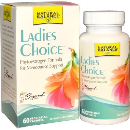 Ladies Choice, Phytoestrogen Formula For Menopause Support, 60 Veggie Caps by Natural Balance-Hälsa, Kvinnor, Klimakteriet