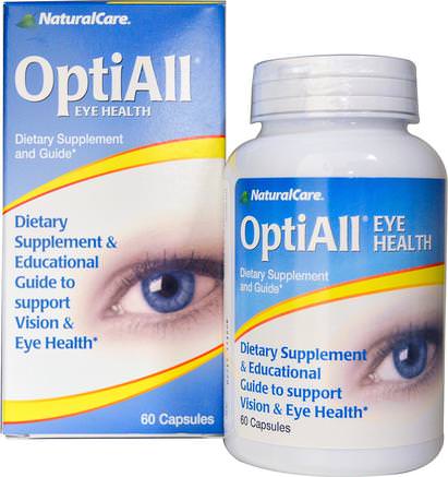 OptiAll Eye Health, 60 Capsules by Natural Care-Hälsa, Ögonvård, Synvård, Ögonprodukter Med L Carnosin, Vision