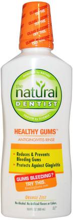 Healthy Gums, Antigingivitis Rinse, Orange Zest, 16.9 fl oz (500 ml) by Natural Dentist-Bad, Skönhet, Muntlig Tandvård, Munvatten