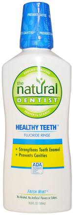 Healthy Teeth Fluoride Rinse, Fresh Mint, 16.9 fl oz (500 ml) by Natural Dentist-Bad, Skönhet, Muntlig Tandvård, Munvatten