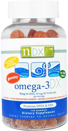 Omega-3 DX, 120 Gummies by Natural Dynamix-Barns Hälsa, Kosttillskott Barn, Efa Omega 3 6 9 (Epa Dha), Omega 369 Gummi