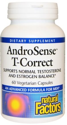 AndroSense T-Correct, 60 Veggie Caps by Natural Factors-Hälsa, Män, Testosteron
