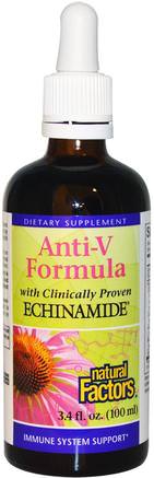 Anti-V Formula, with Clinically Proven Echinamide, 3.4 fl oz (100 ml) by Natural Factors-Kosttillskott, Antibiotika, Echinacea, Örter, Lomatium