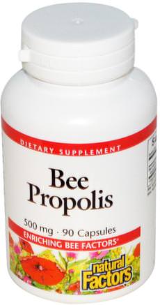 Bee Propolis, 250 mg, 90 Capsules by Natural Factors-Kosttillskott, Biprodukter, Bi Propolis