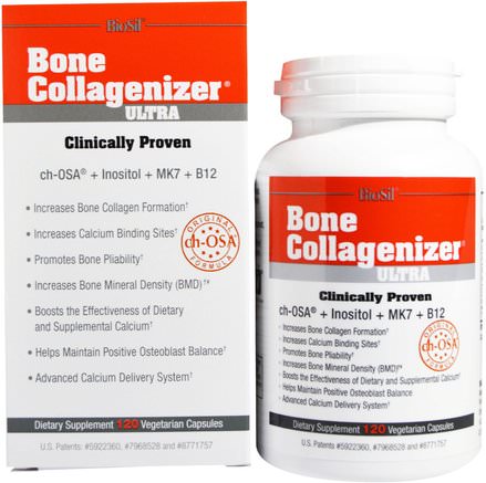 Biosil, Bone Collagenizer Ultra, 120 Vegetarian Capsules by Natural Factors-Hälsa, Ben, Osteoporos, Kosttillskott, Mineraler, Biosil