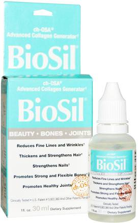 BioSil, ch-OSA Advanced Collagen Generator, 1 fl oz (30 ml) by Natural Factors-Hälsa, Ben, Osteoporos, Kollagen, Kosttillskott, Mineraler, Kisel (Kisel)