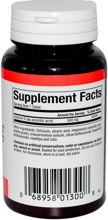 C 500 mg, 90 Tablets by Natural Factors-Vitaminer, Vitamin C